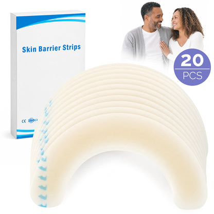 20 PCS Ostomy Barrier Strips, Elastic Colostomy Tape to Stop Leaks, for Colostomy Ileostomy Bags Pouches