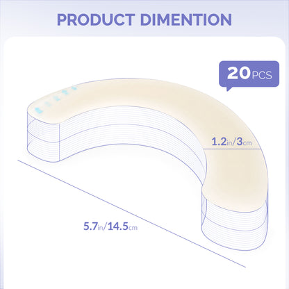 20 PCS Ostomy Barrier Strips, Elastic Colostomy Tape to Stop Leaks, for Colostomy Ileostomy Bags Pouches