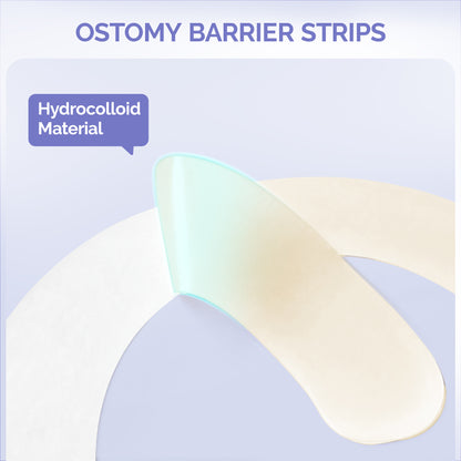 20 PCS Ostomy Barrier Strips, Elastic Colostomy Tape to Stop Leaks, for Colostomy Ileostomy Bags Pouches