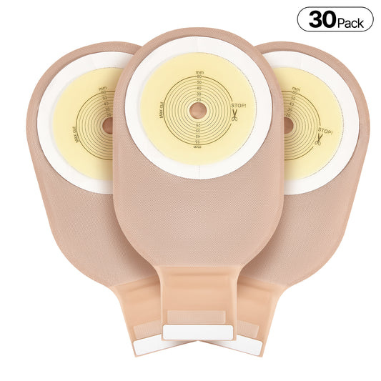 Colostomy Bags, One Piece Cut to Fit Ostomy Pouches 15-60mm With Hydrocolloid Adhesive, Soft Fabric All-Day Comfort