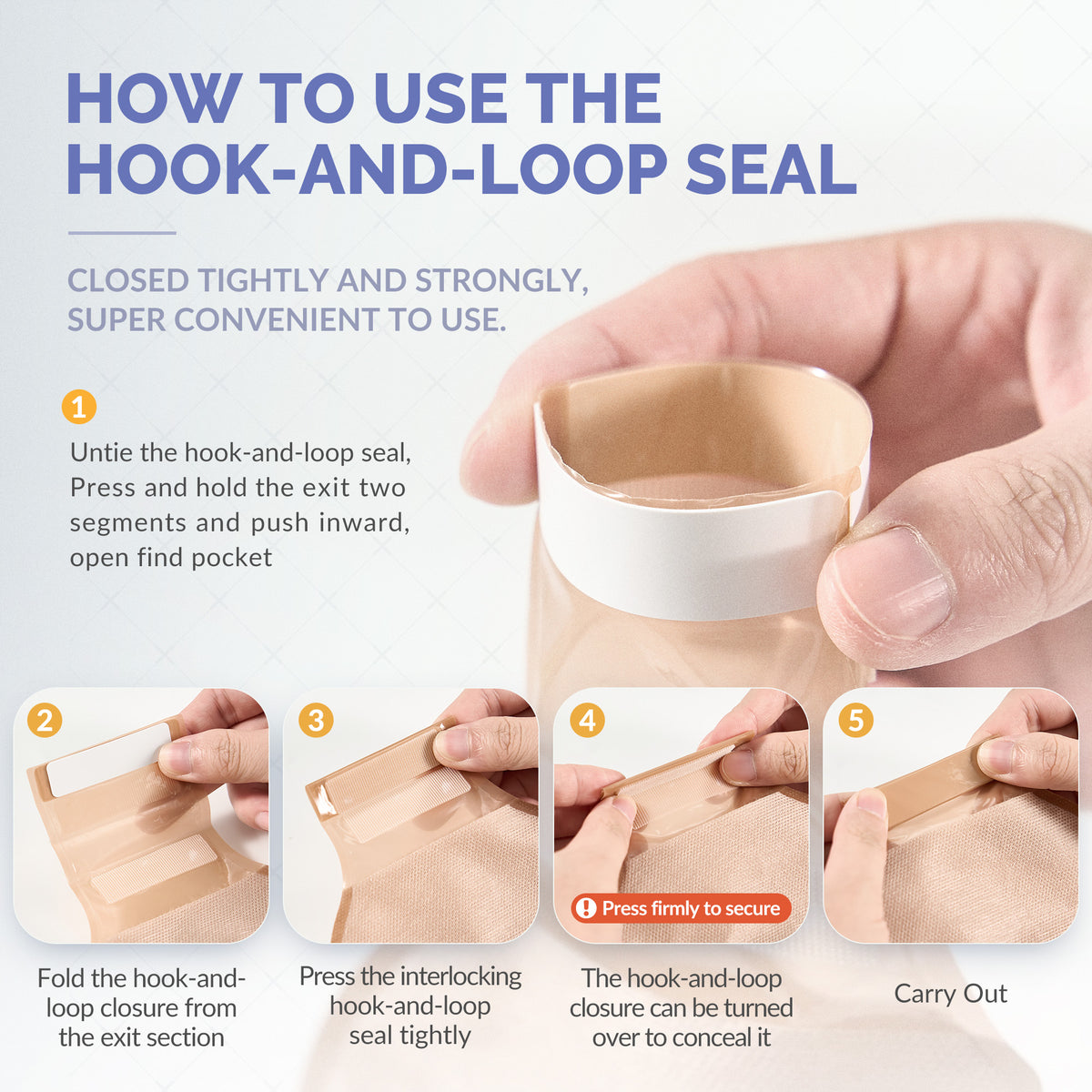 Colostomy Bags, One Piece Cut to Fit Ostomy Pouches 15-60mm With Hydrocolloid Adhesive, Soft Fabric All-Day Comfort
