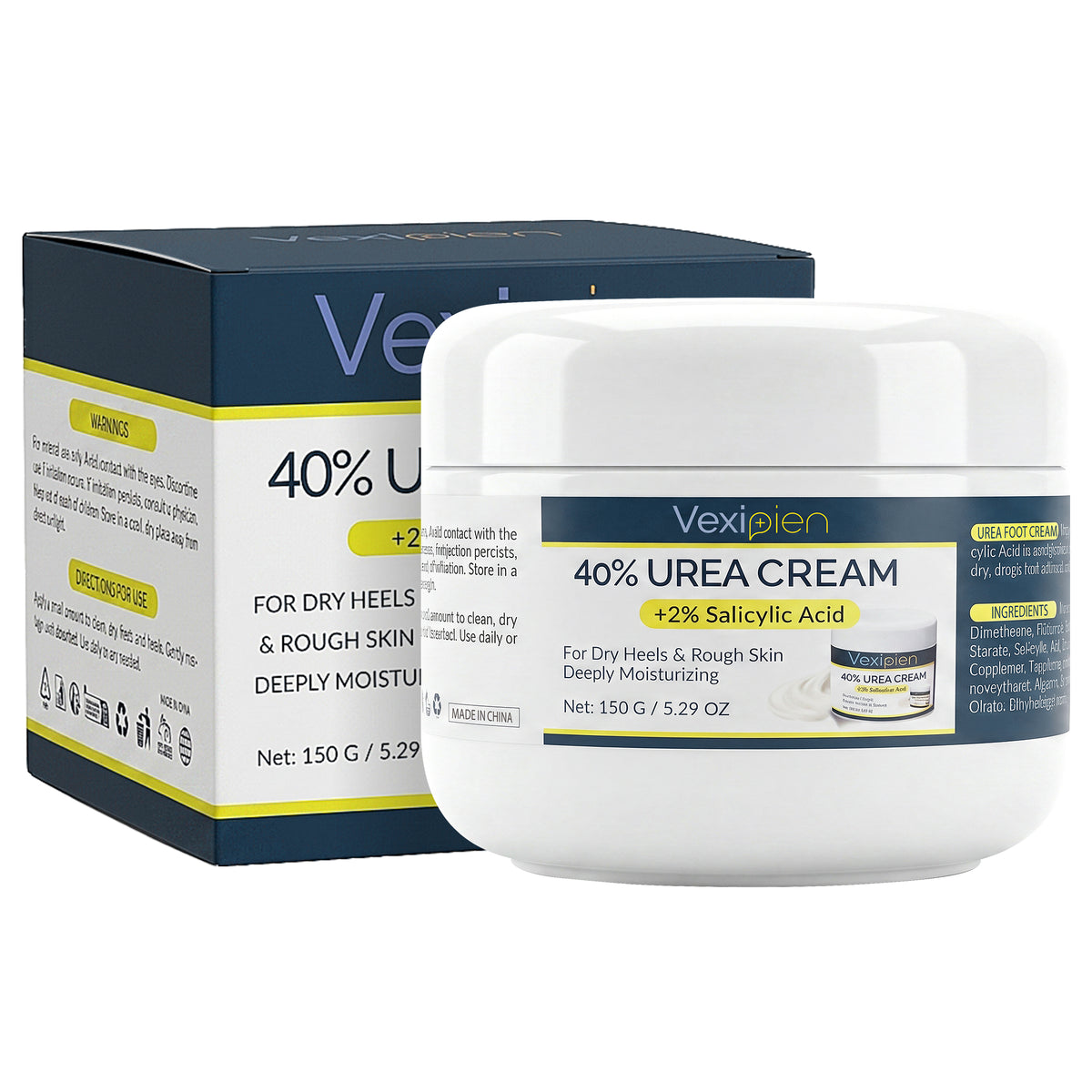 Vexipien 40% Urea Cream with 2% Salicylic Acid Foot Care, 150g