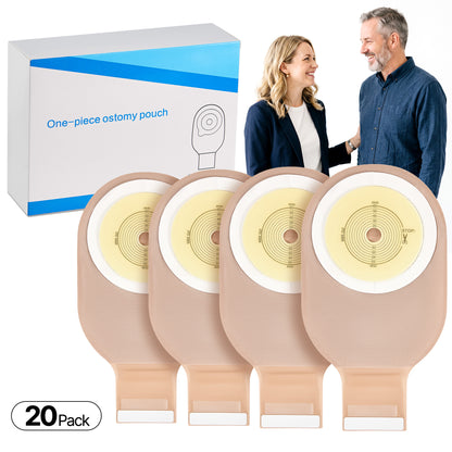 Colostomy Bags, One Piece Cut to Fit Ostomy Pouches 15-60mm With Hydrocolloid Adhesive, Soft Fabric All-Day Comfort